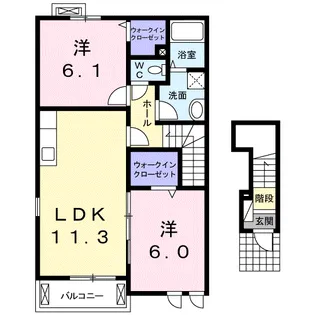 グラン ストリームY’S【2階】の間取り