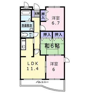 ピュアー双葉【4階】の間取り