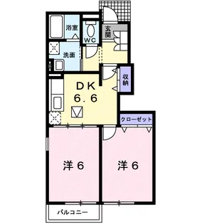 メゾンエスポールⅡ C【1階】の間取り