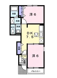 エーデルシュタイン B【1階】の間取り