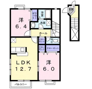 フォルトーナB【2階】の間取り