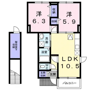 パイン ヴィレッジA【1階】の間取り