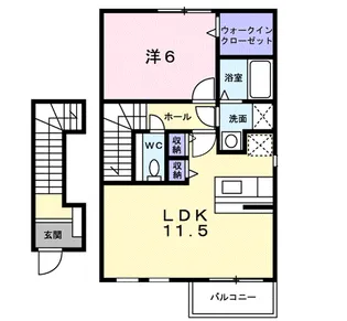 メゾン アムール【2階】の間取り