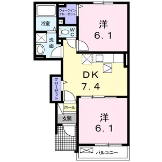 グランデ フィオーレ【1階】の間取り