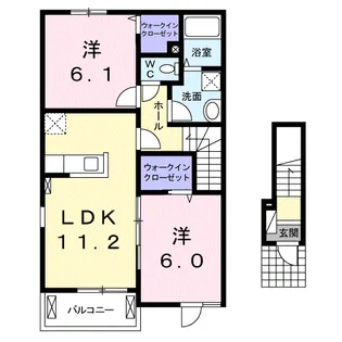 ウインズ ガーデン【2階】の間取り