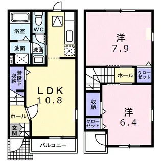フルール・メゾン・ウエスト【1階】の間取り