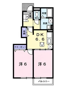 クレアトゥール B【1階】の間取り