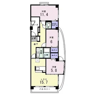 グランドヒルズヴィラ【2階】の間取り