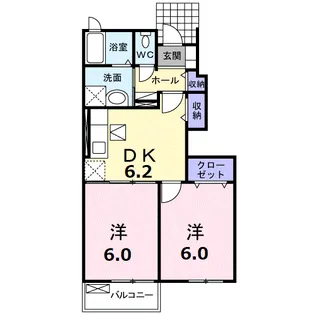ラ・テール【1階】の間取り