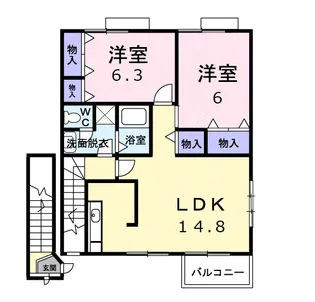フォルトーナA【2階】の間取り