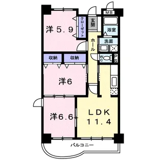 グランドレジデンス【2階】の間取り