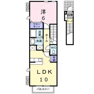 ミントハウス【2階】の間取り