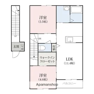 チュイルD【2階】の間取り