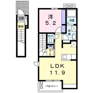 アリエッタⅢ【2階】の間取り