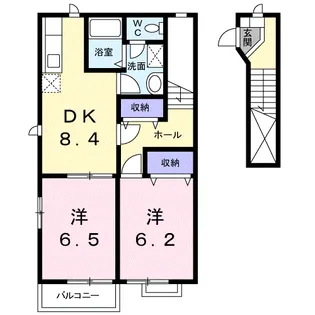 サンパティークⅢ【2階】の間取り