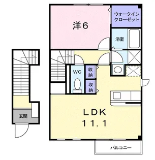 ローズコートB【2階】の間取り