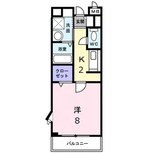 ラ・シャンス【1階】の間取り