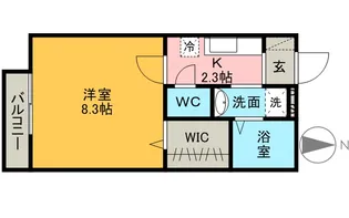 コンフォールアンジュ【1階】の間取り