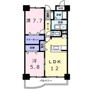サニーパレス【2階】の間取り