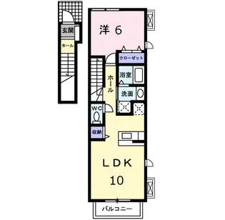 ミストラルB【2階】の間取り