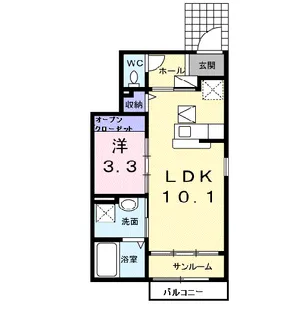 メゾン・トロワ・ド・ジャンコ【1階】の間取り