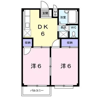 ハイツエイト【2階】の間取り