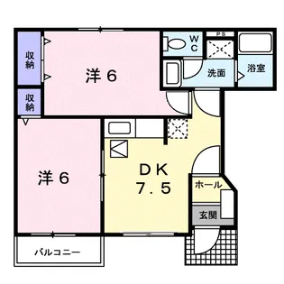 アンソレイユミキ【1階】の間取り