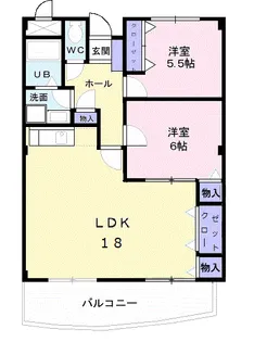 フラワープレイス【3階】の間取り