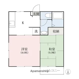 群馬県藤岡市下栗須【アパート】の間取り