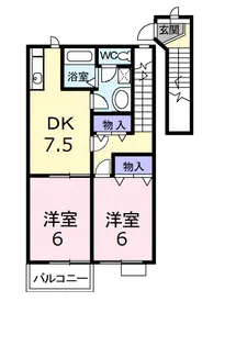 リヴィエールA【2階】の間取り