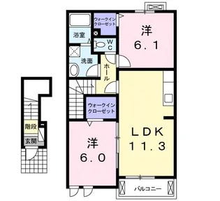 プラシード【2階】の間取り