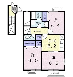 グリーンヒルA【2階】の間取り