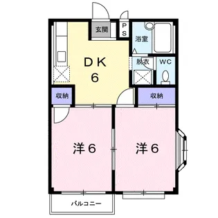 ファミールメゾンPⅢ【2階】の間取り