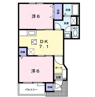 パレ・フォートクロサワA棟【1階】の間取り
