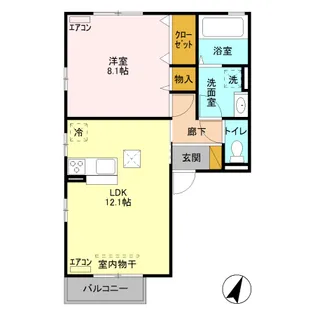 グランジェⅡ【1階】の間取り