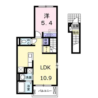 ラ・ベレッツァ【2階】の間取り
