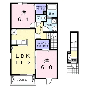 ボヌールメゾン・Ⅰ【2階】の間取り