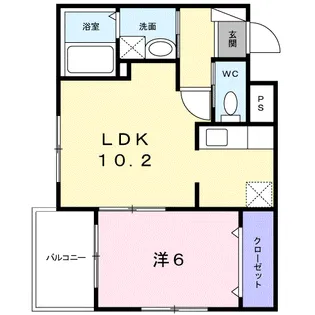 Y’SアビタシオンⅡ【1階】の間取り