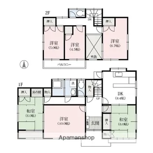 群馬県高崎市鼻高町【一戸建】の間取り