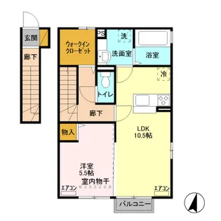 ジョアミー【2階】の間取り