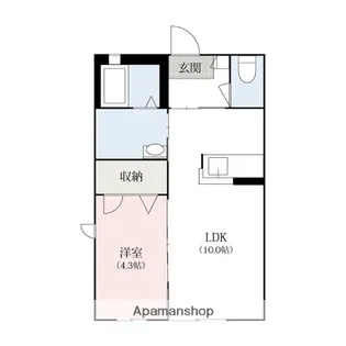 ネオシティF【1階】の間取り