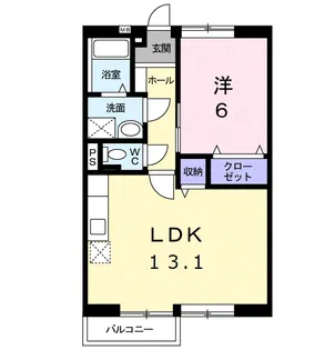 グローリー Ⅰ【2階】の間取り