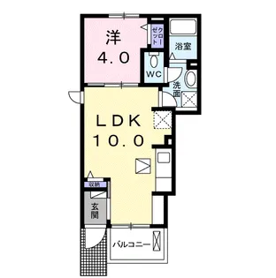 プロスペラール【1階】の間取り