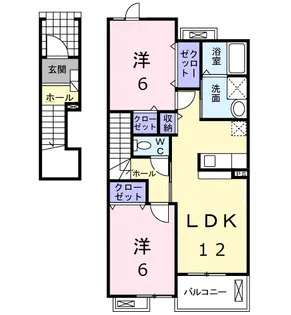 ポワールメゾンD【2階】の間取り