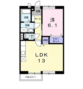 メゾン甘楽A【201号室】の間取り