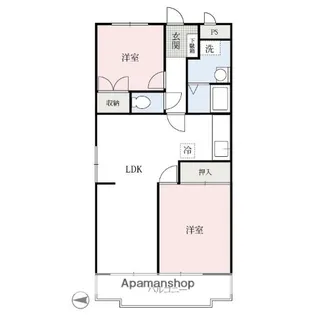 パールマンション八千代館【2階】の間取り