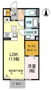 インセーム・ア・エリ【1階】の間取り