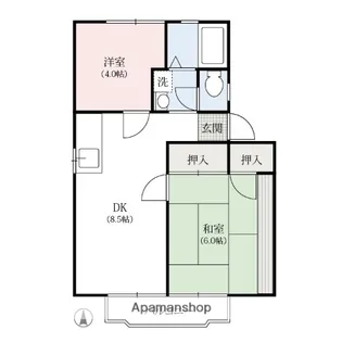 群馬県高崎市和田多中町【アパート】の間取り