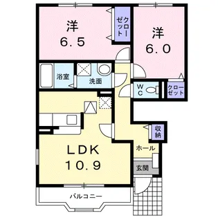 ドルチェ・ヴィータⅠ【1階】の間取り