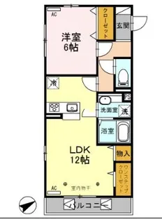 カーサ・プリメーラ【2階】の間取り